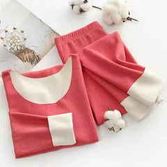 Women's Thermal Underwear Men Double-sided Fleece Seamless Thermos Clothing Warm Lingerie Suit Winter Clothes Women 2 Piece Sets