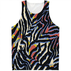 Summer Men Clothing Gym Tank Top Zebra Stripe Pattern 3D Print Harajuku Sleeveless T Shirt Daily Fitness Vest Oversized Singlets