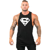 Herren Bodybuilding-Bekleidung, ärmelloses Baumwollshirt, Marken-Gym-Stringer-Tanktop, Herren-Fitnessweste, Sportbekleidung, Workout-Tanktop