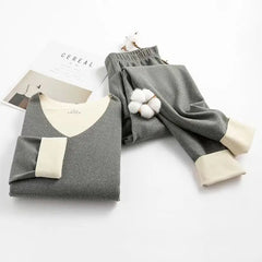 Women's Thermal Underwear Men Double-sided Fleece Seamless Thermos Clothing Warm Lingerie Suit Winter Clothes Women 2 Piece Sets