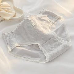 תחתוני נשים חמודים לבנות תחתוני נוחות אמצע מותן חלקים תחתונים אופנתיים פרחוניים הלבשה תחתונה נשית