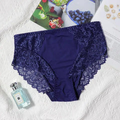 BEAUWEAR Plain Lace Underwear Unlined Thin Panties for Women Plus Size Underpant 0XL 1XL 2XL 3XL 4XL 5XL