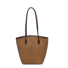Summer Beach Bags For Women Handmade Rattan Woven Shoulder Bags Large Capacity Straw Bag Bohemian Casual Travel Handbag Totes
