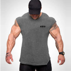 2024 New Mens Bodybuilding Tank top Gyms Fitness sleeveless shirt Male Cotton clothing Fashion Singlet vest Undershirt t shirt