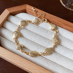 Bohemian Shell Bracelet for Women Men Gold Color Summer Beach Charm Bracelets Bangles Wristband Jewelry Accessories Couple Gifts