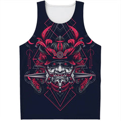 Fashion Japanese Samurai Graphic Mens Tank Tops Summer Trend Streetwear 3D Printed Sleeveless T Shirts Loose Harajuku Kids Vest