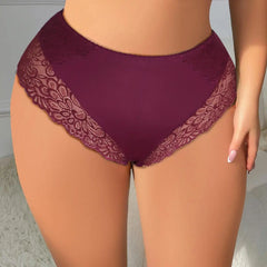 BEAUWEAR Plain Lace Underwear Unlined Thin Panties for Women Plus Size Underpant 0XL 1XL 2XL 3XL 4XL 5XL