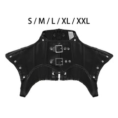 Steampunk-Kostümaccessoires für Damen: Schulterjacke aus PU-Leder, Shapewear, kurze Gothic-Schultertops für Damen