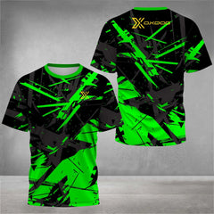 Fashion 3D Tie-Dye Print T Shirt For Men Summer Quick Dry Short Sleeve Outdoor Tennis Sports T-Shirt Casual Breathable Loose Top