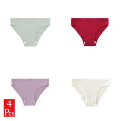 Sexy Damen-Unterwäsche, atmungsaktive Baumwoll-Slips, mittelhoher Bund, hüfthebende Wirkung, einfarbig, bequem