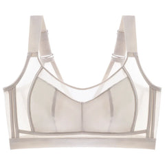 נשים חזיות גדולות תחתונים מלא קאפ דק קיץ דק במיוחד נגד נפול מינימיזציה פוש אפ