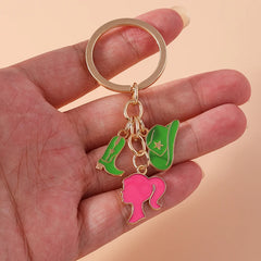 Modische Damen-Schlüsselanhänger mit Hut- und Schuhanhängern für Autoschlüssel, Handtaschen und Geldbörsen – ideal zum Selbermachen und Verschenken von Schmuck.
