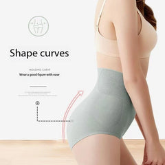 Women's High-waisted Cotton Underwear Hip Lift Belly Tuck Underpants Graphene Antibacterial Panties Seamless Female Briefs
