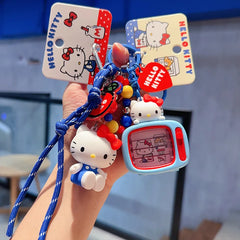 Sanrio Hello Kitty Keychain Girls Bag Pendant Kt Cat Cartoon Doll Toy Exquisite Key Chain Kawaii Surprise Girls Kids Gifts