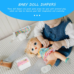 3 Pcs Diapers Toys Accessories Decorative Kids Pretend Play Baby Diapers Nappies For Dress Up Accessories Diapers
