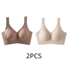 1/2PCS Women's Seamless Underwear, Thin Style, Large Breasts, Small Breasts, No Wires, Pull-up And Anti-sagging Large Size Bra