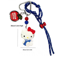 Sanrio Hello Kitty Keychain Girls Bag Pendant Kt Cat Cartoon Doll Toy Exquisite Key Chain Kawaii Surprise Girls Kids Gifts