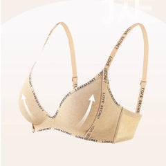 Bequemer Bügel-BH für Damen ohne Bügel, einfache Push-up-Träger, Top-Up-BH mit Bügeln