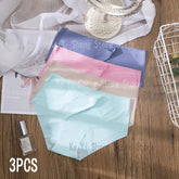 3 pieces of low-rise, seamless, solid-color underwear for women, comfortable, breathable and sexy