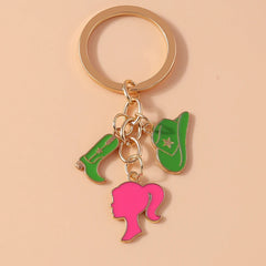 Modische Damen-Schlüsselanhänger mit Hut- und Schuhanhängern für Autoschlüssel, Handtaschen und Geldbörsen – ideal zum Selbermachen und Verschenken von Schmuck.