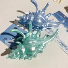 קליפס טופר כריש אוקיינוס לנשים קליפס טופר קונכייה לשיער לאביזרי שיער חוף חמודים