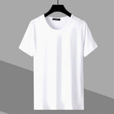 Hot Fashion T-shirts Mens Solid Stretch Baselayer Unisex Basic Bottoming Breathable Comfort Plain Short Sleeve