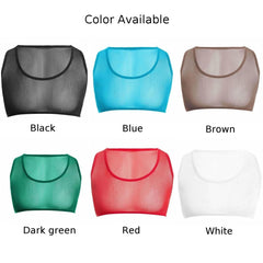 גופיית רשת שקופה לגברים מתחת לחולצה שרירית חולצת בטן ללא שרוולים עם צווארון U לספורט ואימונים