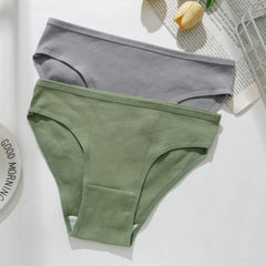 Women's Cotton Striped Underwear Breathable Soft Briefs for Sports & Yoga Comfy Everyday Panties Simple Lingerie Gift for Ladies