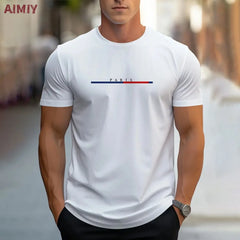 Man T Shirt Casual Oversized Sports Loose Plus Milano Print Clothing Comfortable Shopping Round Neck Short Sleeved T-Shirt Top
