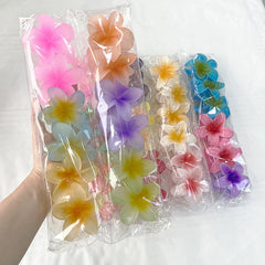 Beach Vacation Bohemia Style Fashion Egg Flower Hair Clips Flower Large Hair Claw Hairpin For Women Girls Accessories