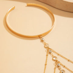 Trendy Arm Jewelry Fashion Sexy Multi-layered Rhinestone Chain Tassel Upper Arm Bracelet Armlet Armband Women Accessories