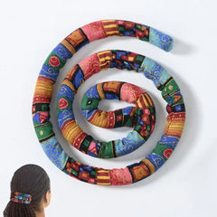 Haaraccessoires für Damen, lange Haargummis, biegsame Dreadlocks-Haarbänder, Haarspangen im Ethno-Stil mit Spiralverschluss