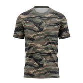 Men Casual Short Sleeve Tactical Military T Shirts Outdoor Camouflage Quick Dry Mesh Breathable Tees Fashion Camo Male Clothing