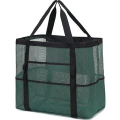 Wasserdichte und sandabweisende Strandtasche aus Netzgewebe – Große Badetasche für Damen, ideal für den Urlaub und als Strandaccessoires