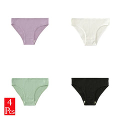 Sexy Damen-Unterwäsche, atmungsaktive Baumwoll-Slips, mittelhoher Bund, hüfthebende Wirkung, einfarbig, bequem