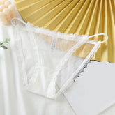 Nahtlose, sexy Spitzenhöschen mit Cut-Outs – durchsichtige, dünne Dessous für Damen