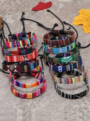 12 Boho Surfer Beach Bracelet Set Men & Women Braided Boho Summer Bracelets Handmade Festival Jewelry