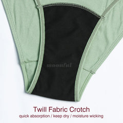 Menstruationsunterwäsche, Baumwoll-Menstruationsslips, hochgeschnitten, saugfähig, für starke Menstruation