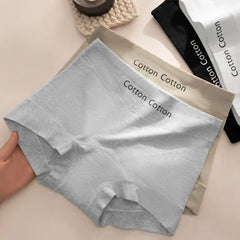 3Pcs Fashion Comfortable Simple Briefs Mid Waist Panties Seamless Underwear Cotton Crotch Underwear for Women Girl