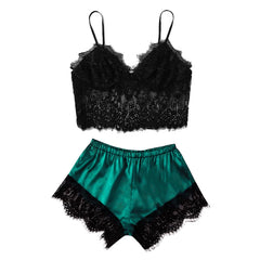 1 Set Womens Sleepwear Sexy Fashion Casual Lace Nightdress Lingerie Tops Shorts Set Babydoll Pajamas Nightwear Womens Underwear