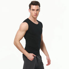 Four Seasons Slim Men's Pure Cotton Vest Simple Fashion Sports Vest Youth Fitness Training Play Sleeveless Round Neck T