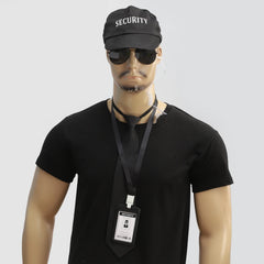 Agenten-Accessoires-Set: Krawatte, Ohrstöpsel, Arbeitsbrille, Hut, Geheimdienst-Kostüm für Teenager und Erwachsene, Cosplay, Spiele, Partys