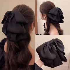 Neue koreanische große Haarspange mit Schleife, Haarclip für Damen, Haarspangen für hohen Pferdeschwanz, Haarschmuck für Mädchen und Frauen