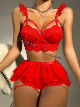 Erotic Lingerie Bra Set See Through Sexy Lingerie Outfit Fine Lace Underwear Fancy Bilizna Set Attractive Sexy Lingerie Set