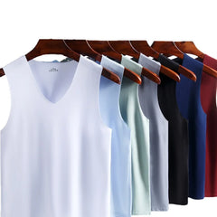 Sommerliches Herren-Tanktop, einfarbig, schnelltrocknend, Fitnessweste, ärmellos, Lauf- und Sporttrend, Kurzarm-T-Shirt