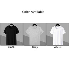 Casual Men's O Neck Solid Color Short Sleeve T Shirts Casual Slim Fit T Shirt Tee Top Pullover For Men Clothing