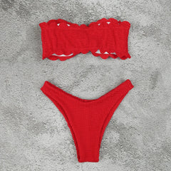 Sexy Bikini Push-up Damen Badeanzüge Micro Bikini Set Einfarbiger String Brasilianische Bademode Badeanzug Schwimmanzüge