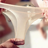 Unisex Full Transparent Panties Women Sexy Seamless Briefs Thin Low-waist Briefs Men Breathable Panties Plus Size 2022 Underwear