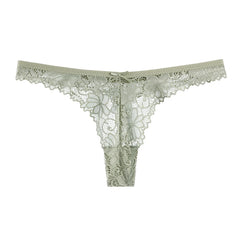 Sexy Damen-Spitzenwäsche, Hüfthöschen mit Stickerei, transparenter String mit Cut-outs, Damen-G-String