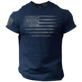 Gym Men's T Shirt For Men 3d Print USA Flag T-shirts Casual Oversized Short-sleeved Tees Summer Sportswear Tops Men Clothing